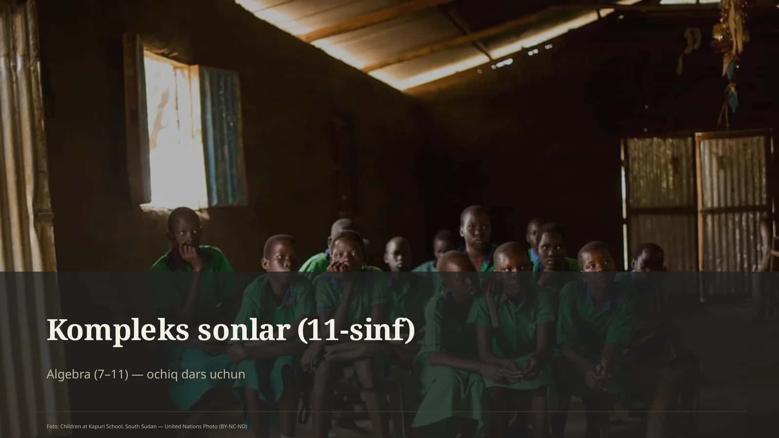 Kompleks sonlar (11-sinf) 1