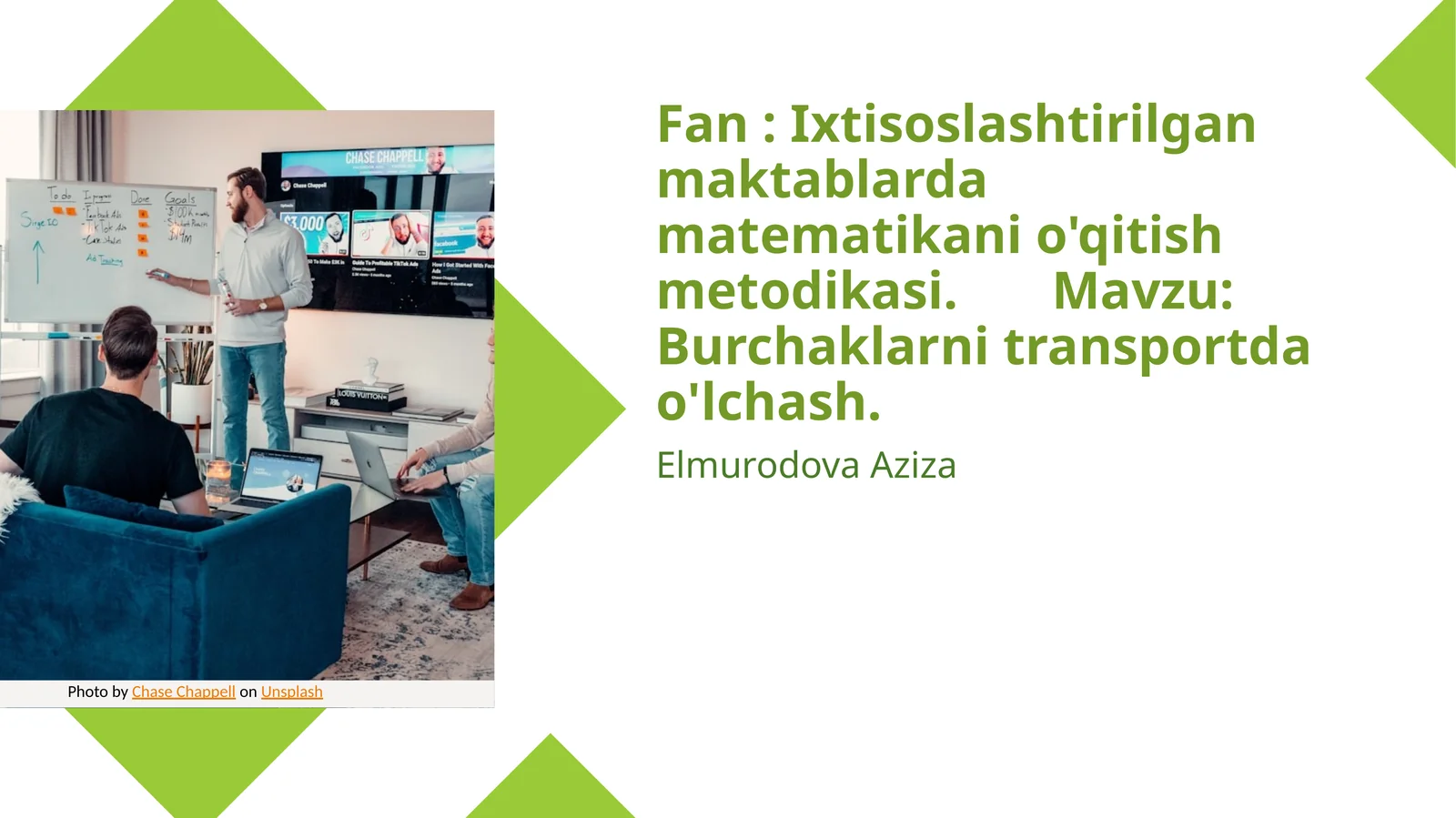 Burchaklarni transportda o'lchash usullari 1