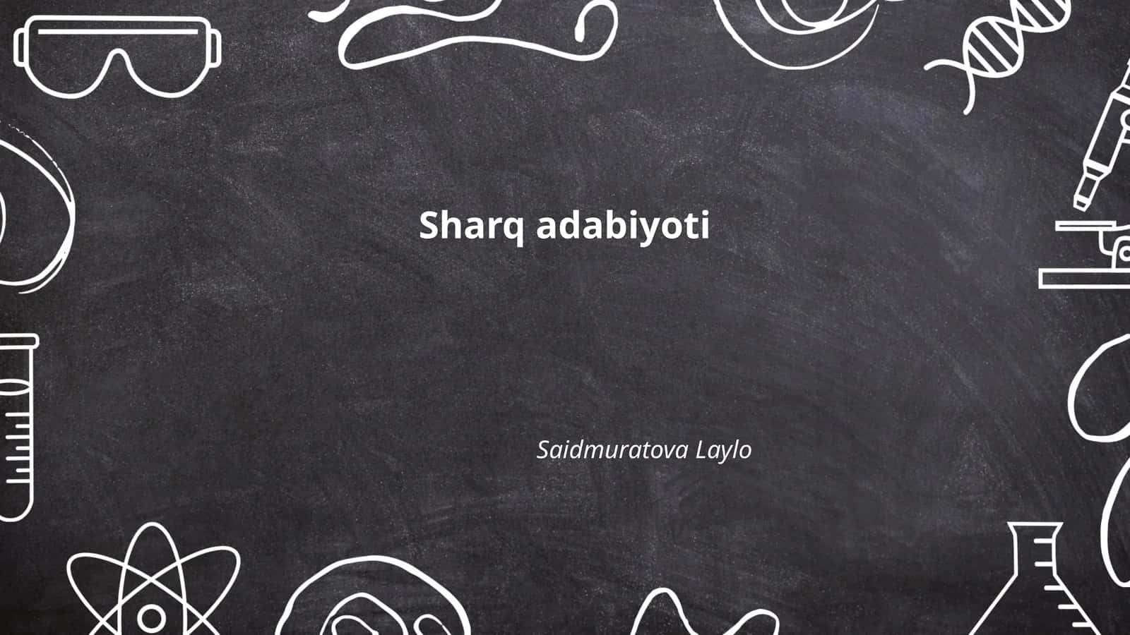 Sharq adabiyoti 1