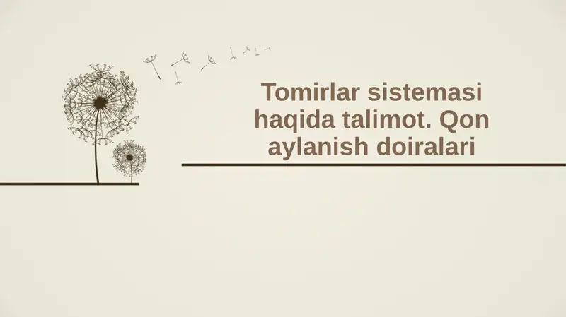 Qon tomirlar sistemasi 1