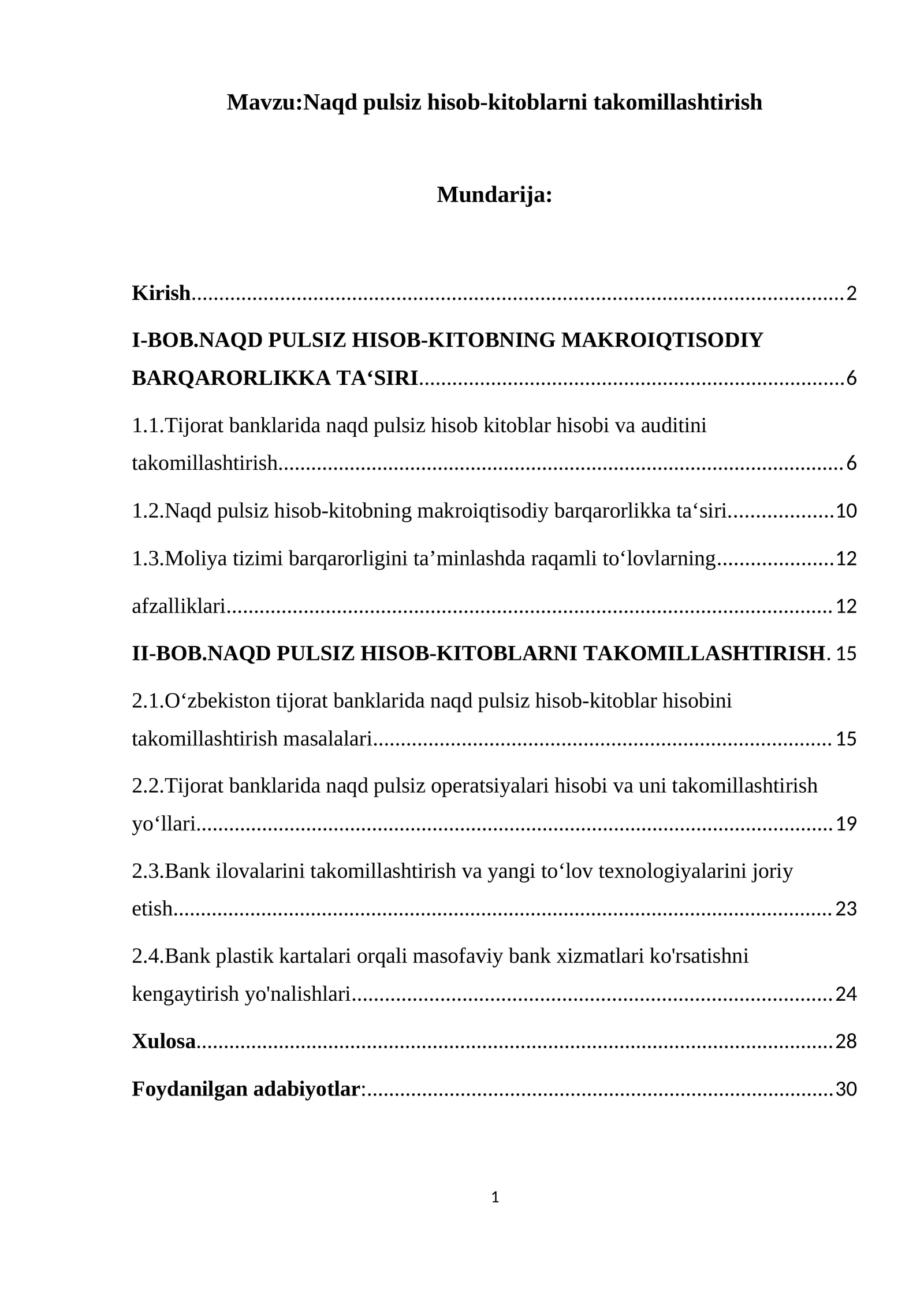 Naqd pulsiz hisob-kitoblarni takomillashtirish 1