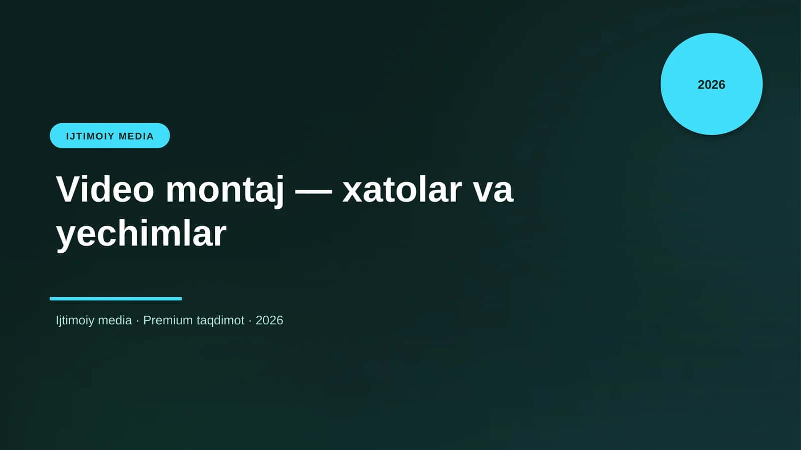 Video montaj — xatolar va yechimlar 4