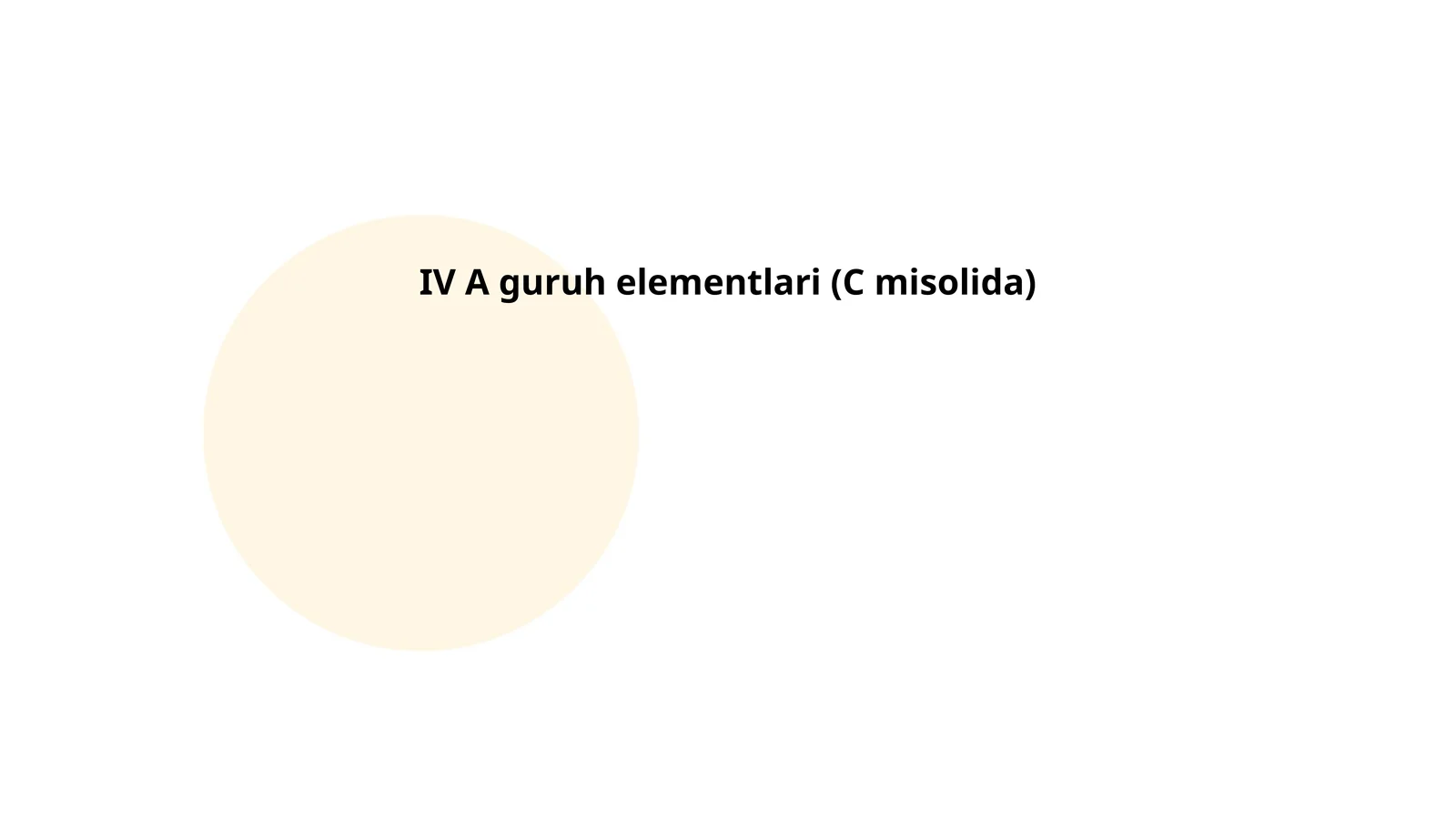 IV A guruh elementlari (C misolida) 1