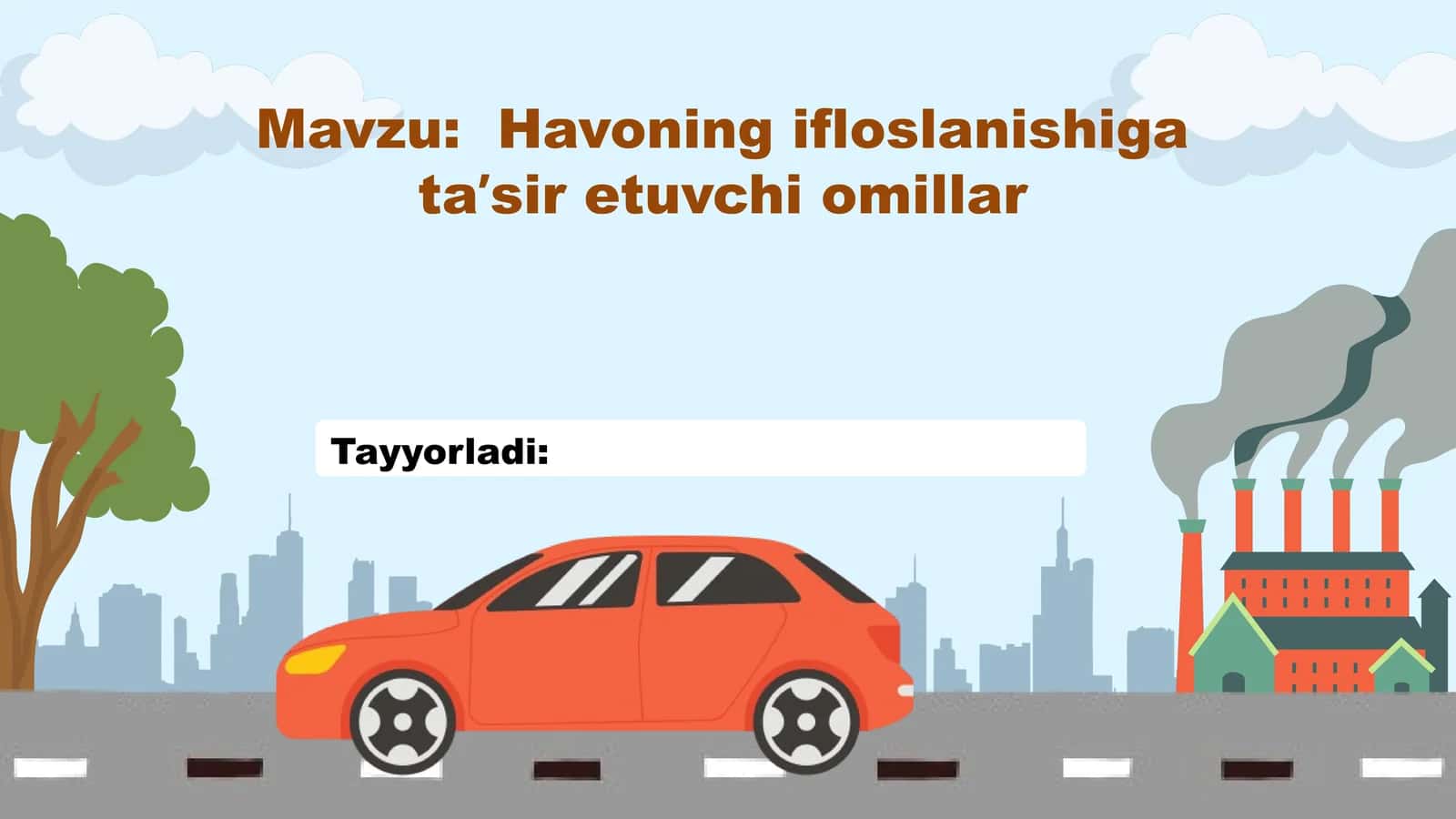 Havoning ifloshlanishi. slayd 1