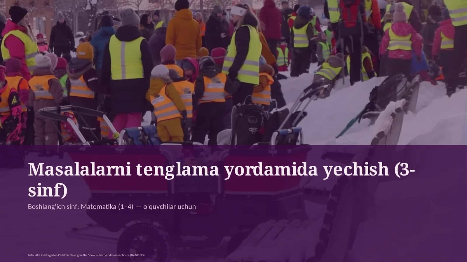Masalalarni tenglama yordamida yechish (3-sinf) 1
