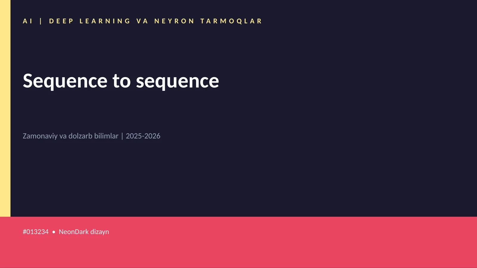 AI | DEEP LEARNING VA NEYRON TARMOQLAR 1