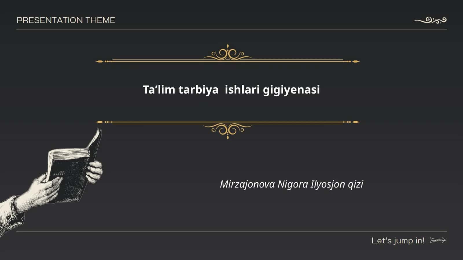 Taʼlim tarbiya ishlari gigiyenasi 1