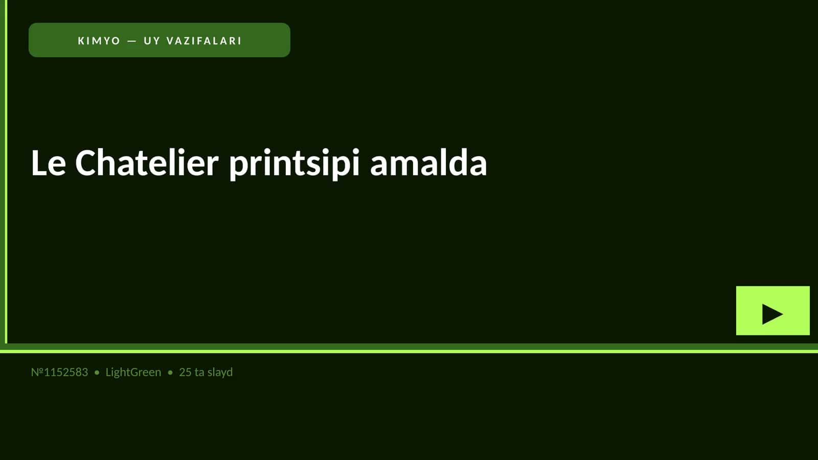 KIMYO — UY VAZIFALARI 1