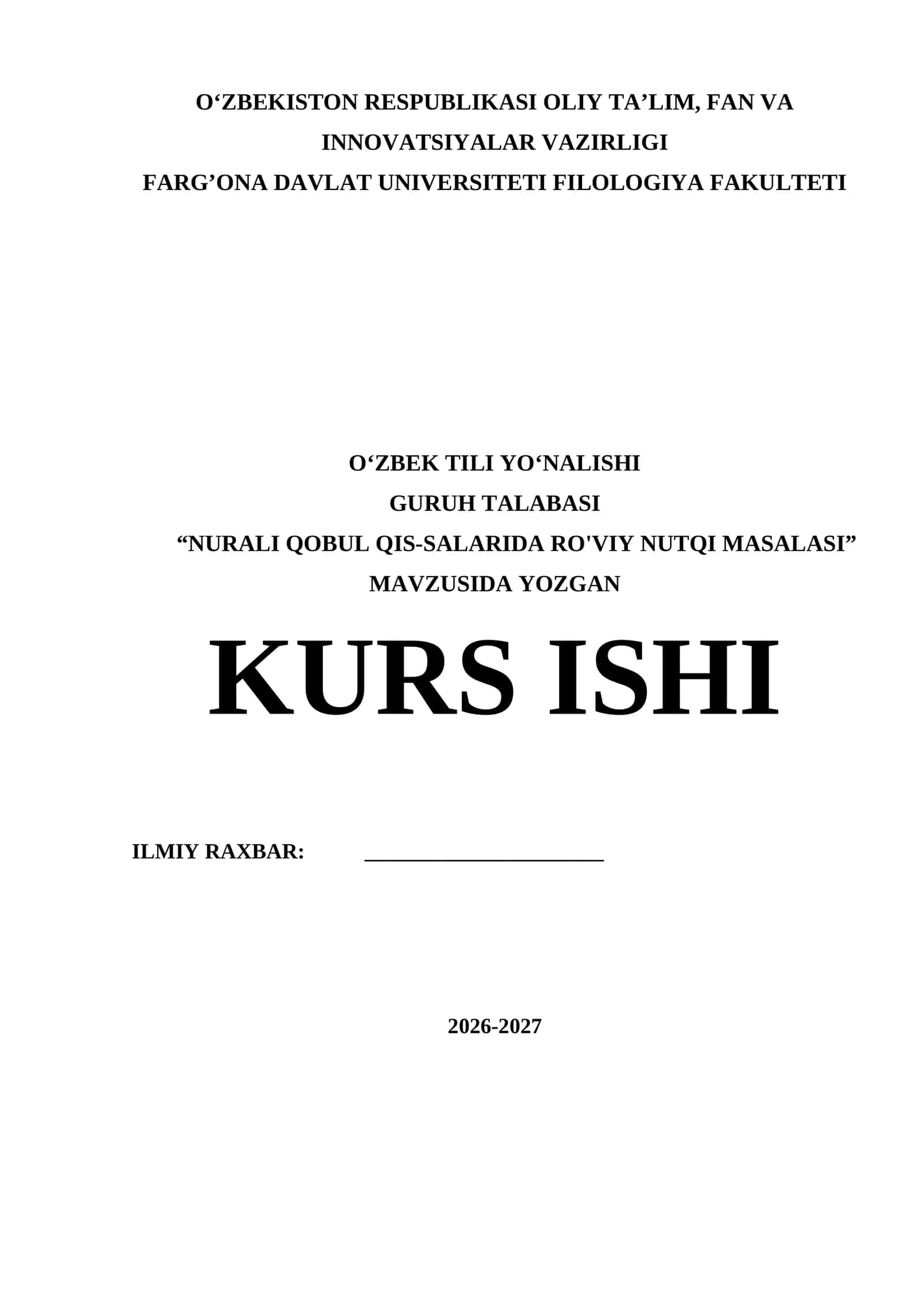 NURALI QOBUL QISSALARIDA RO'VIY NUTQI MASALASI 1