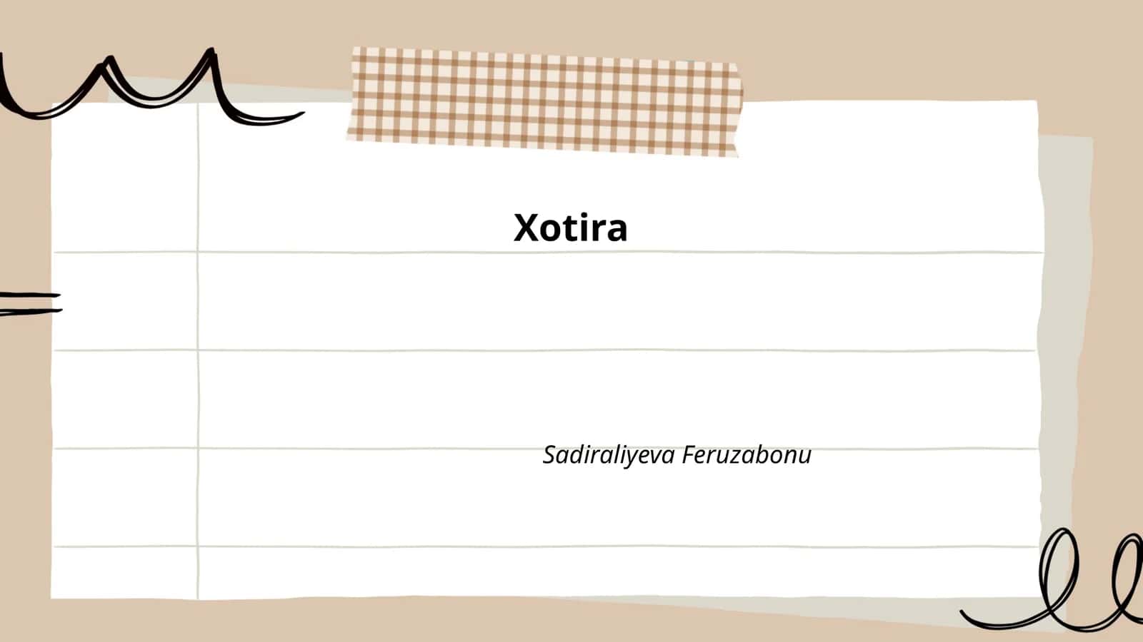 Xotira 1