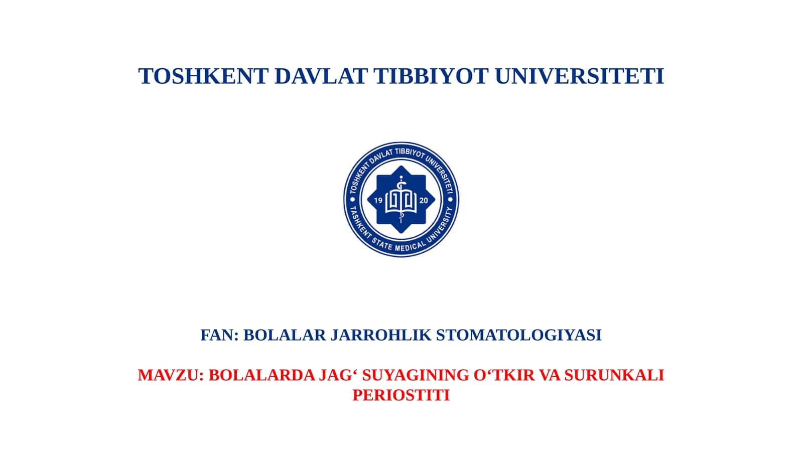 BOLALARDA JAG‘ SUYAGINING O‘TKIR VA SURUNKALI PERIOSTITI 1