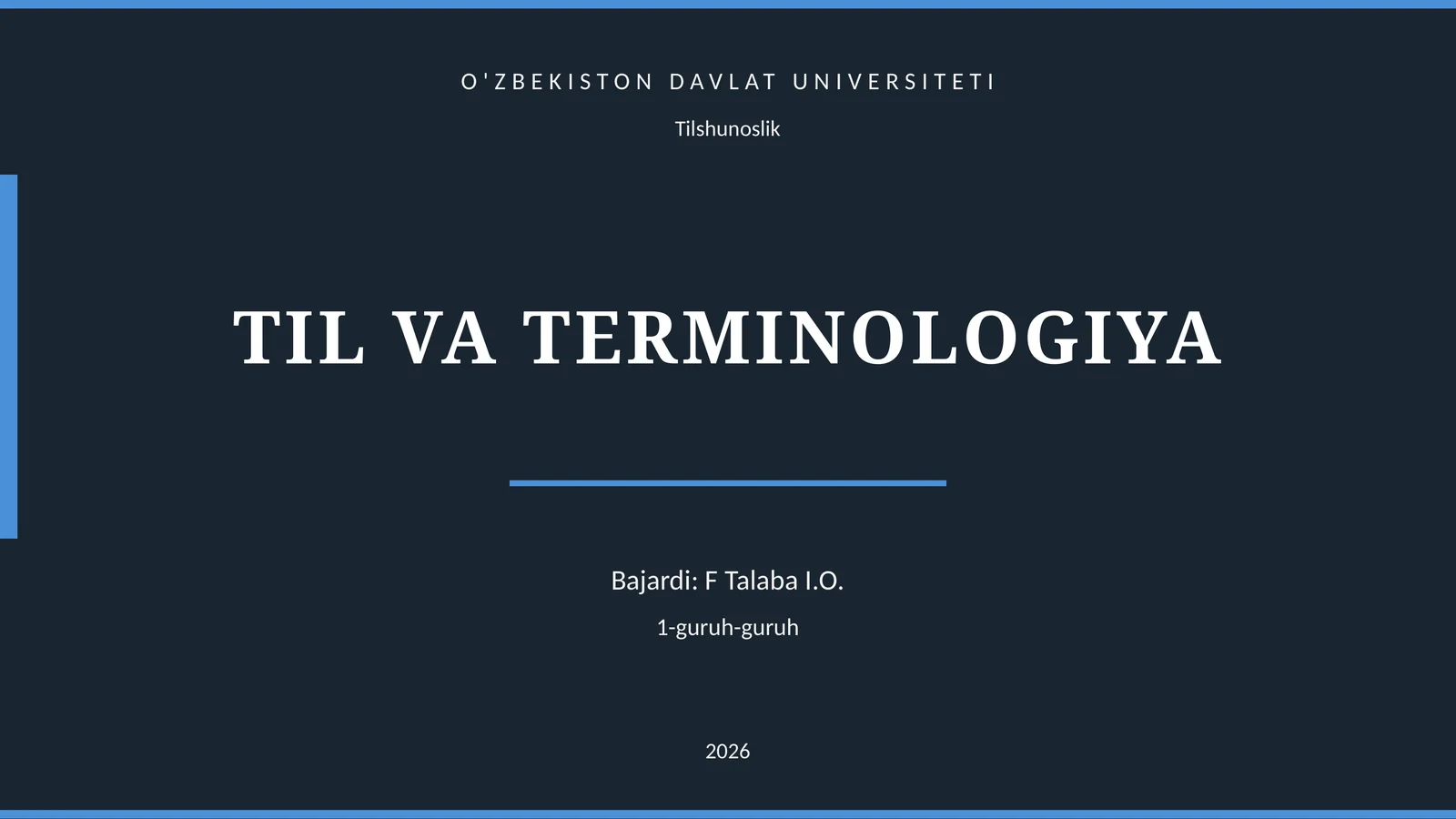 TIL VA TERMINOLOGIYA 1
