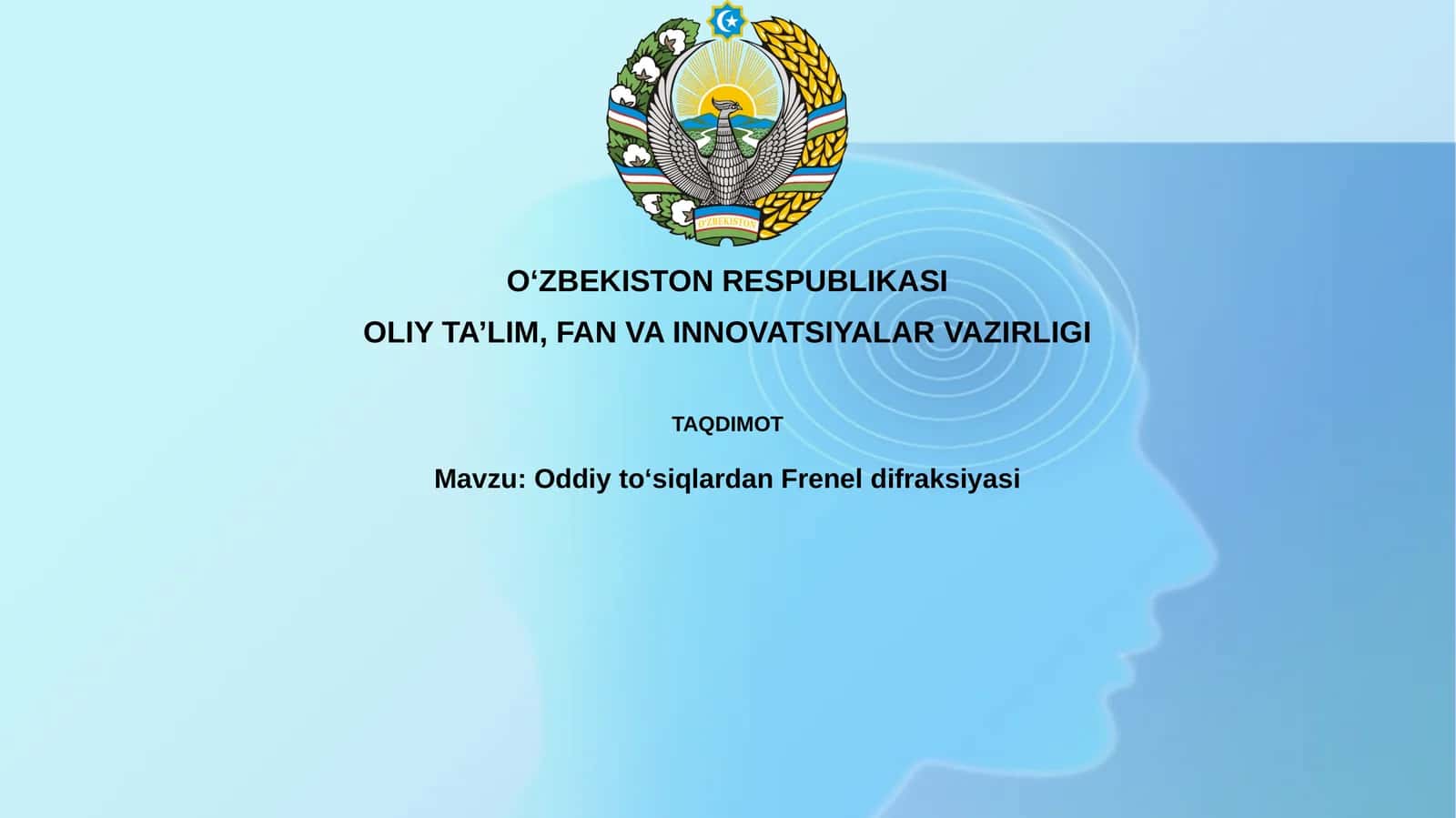 Oddiy to‘siqlardan Fresnel difraksiyasi 1