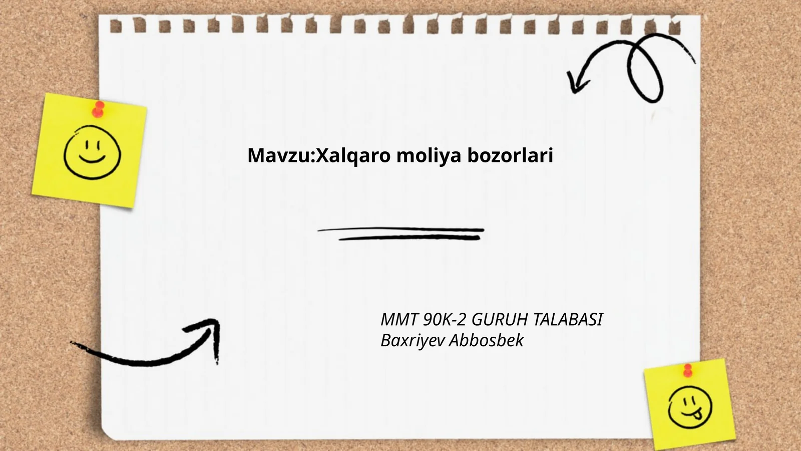 Xalqaro moliya bozorlari 1