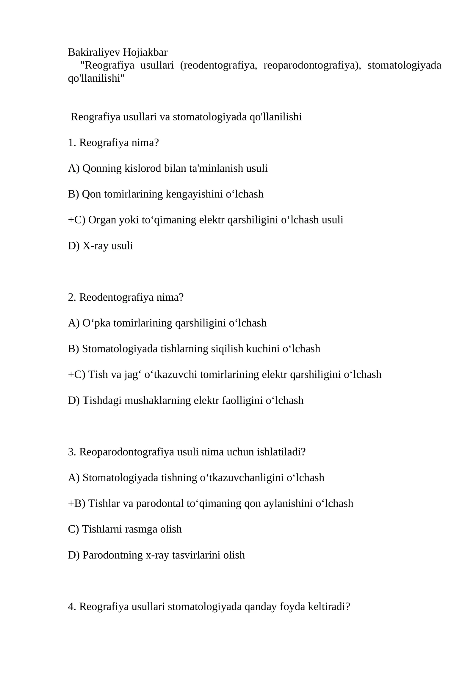 Reografiya usullari va stomatologiyada qo'llanilishi 1