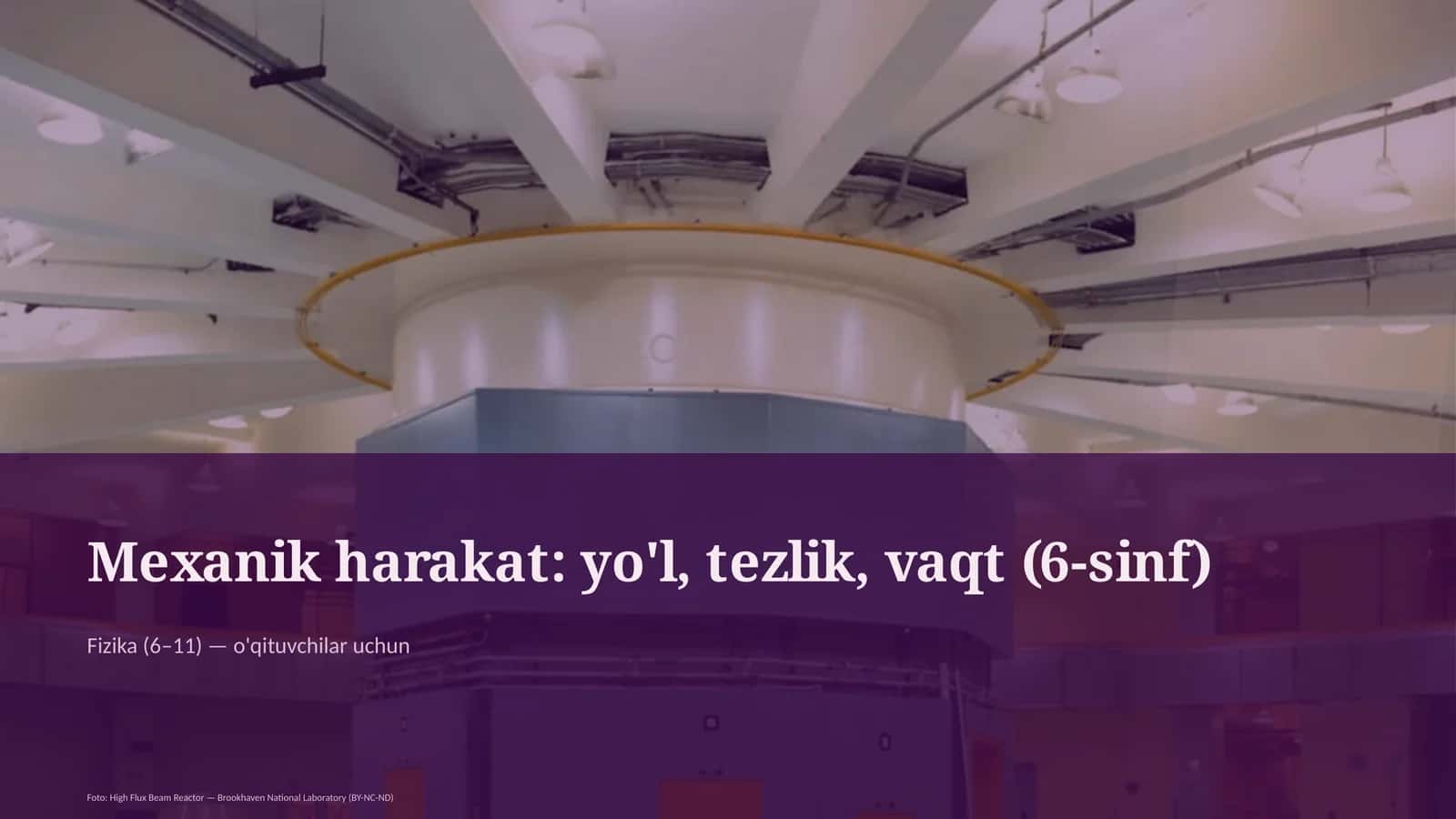 Mexanik harakat: yo'l, tezlik, vaqt (6-sinf) 1