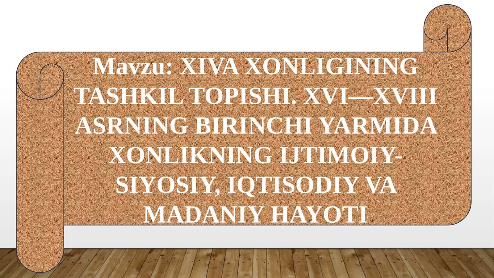 XIVA XONLIGINING TASHKIL TOPISHI 1