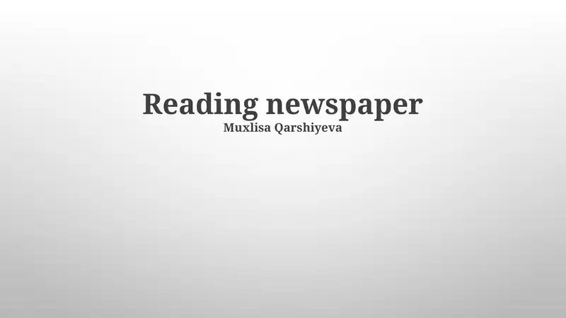 Reading newspaper 1