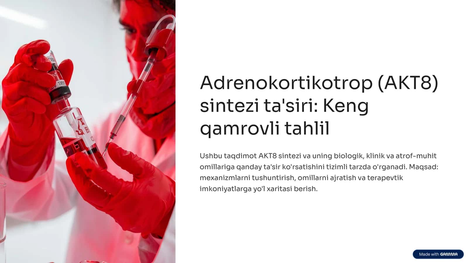Adrenokortikotrop (AKT8) sintezi ta'siri: Keng qamrovli tahlil 1