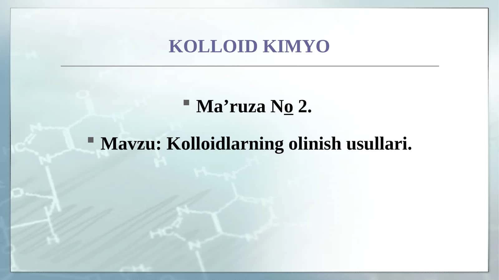KOLLOID KIMYO 1