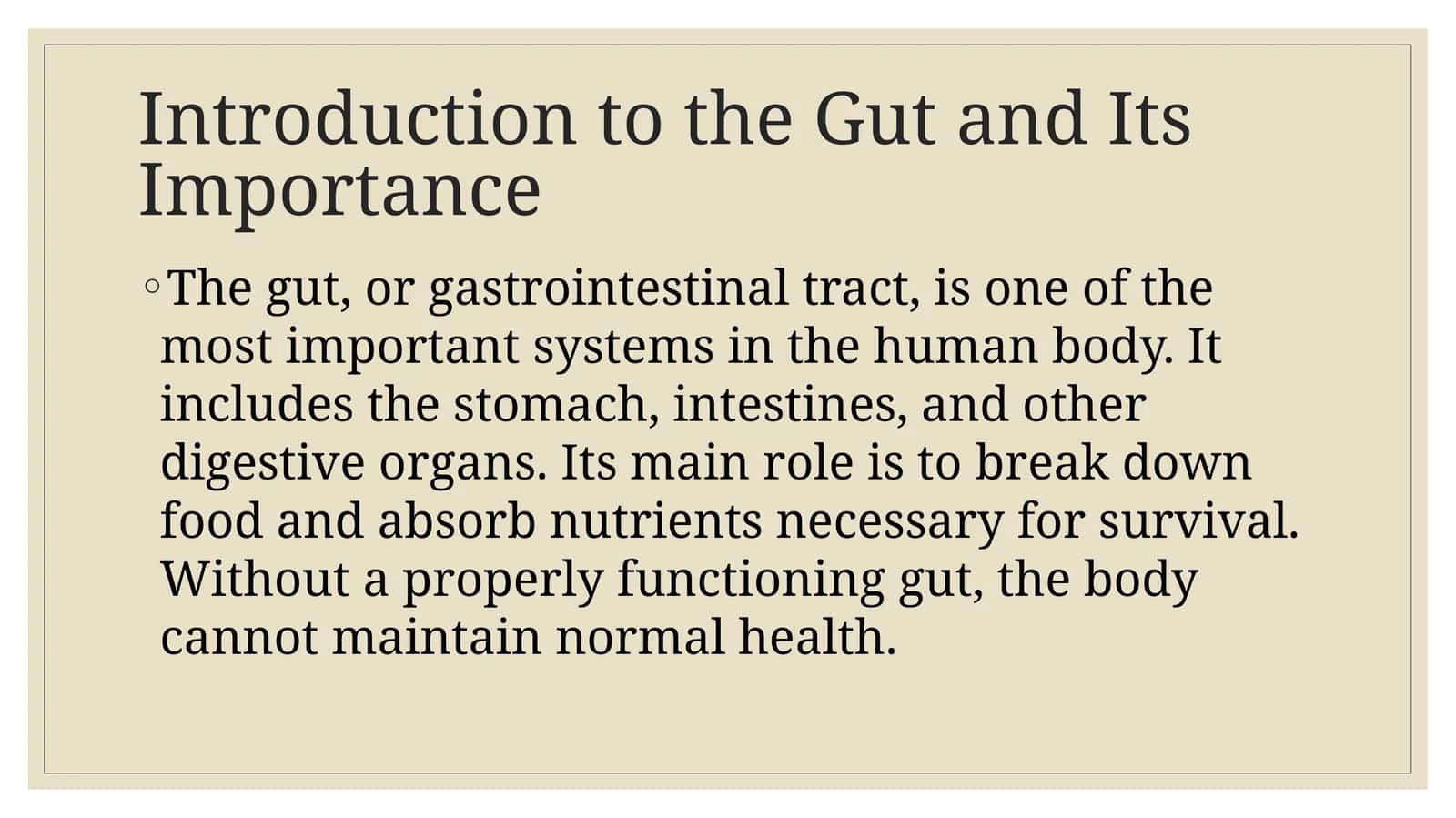 Everything starts in your gut! 1