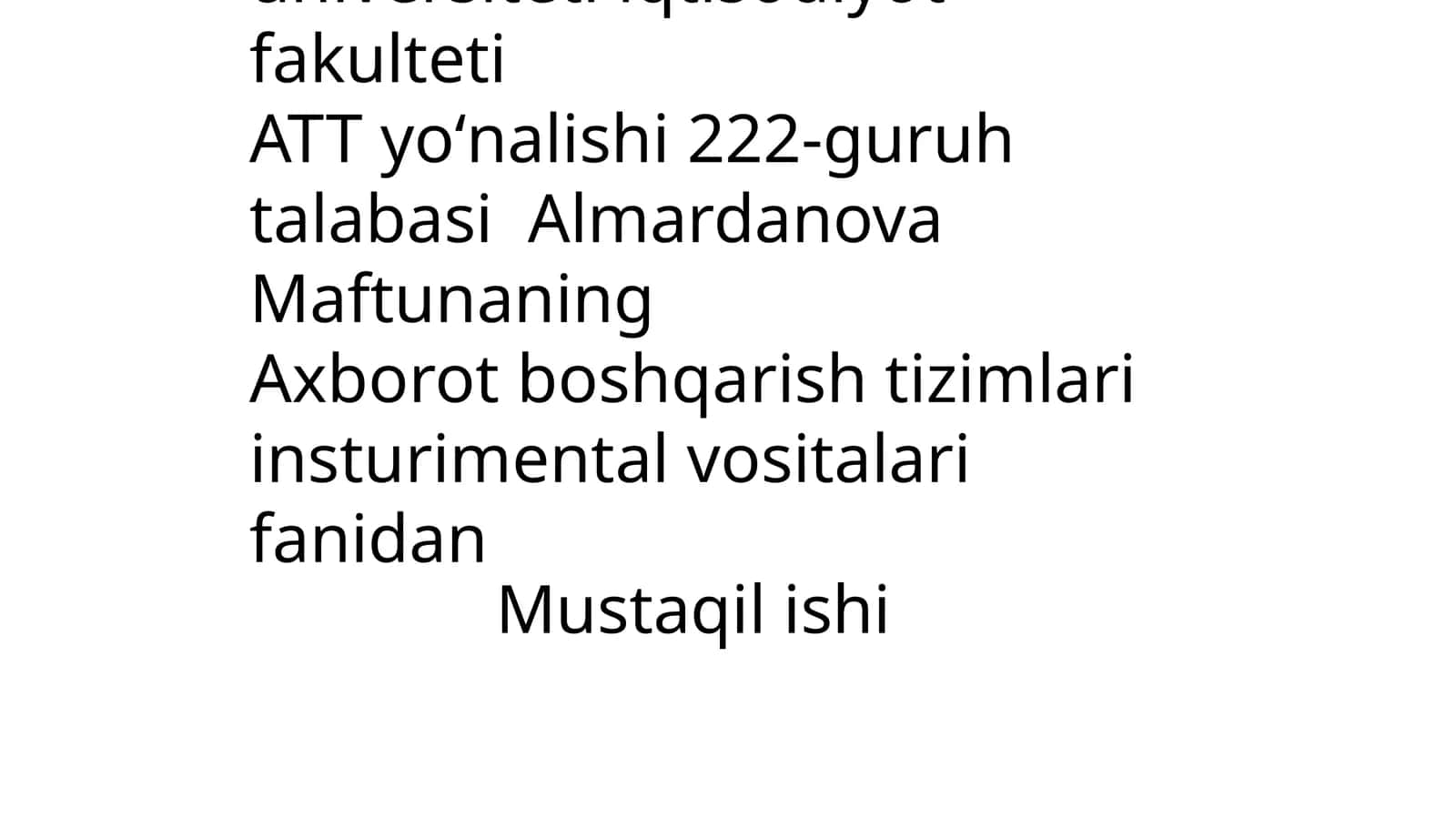 KOMPYUTERLAR ARXITEKTURALARINI, ULARNING KO'PSATHLI TASHKIL QILINISHI ASOSIDA O'RGANISH 1
