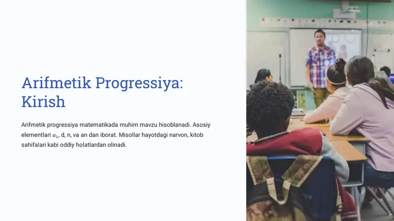 Arifmetik Progressiya: Kirish 1