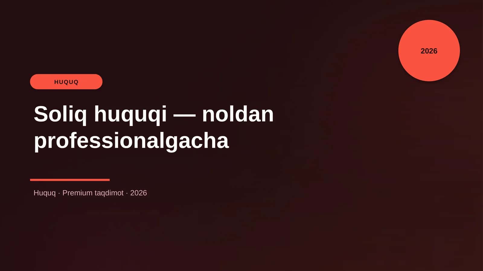 Soliq huquqi — noldan professionalgacha 1