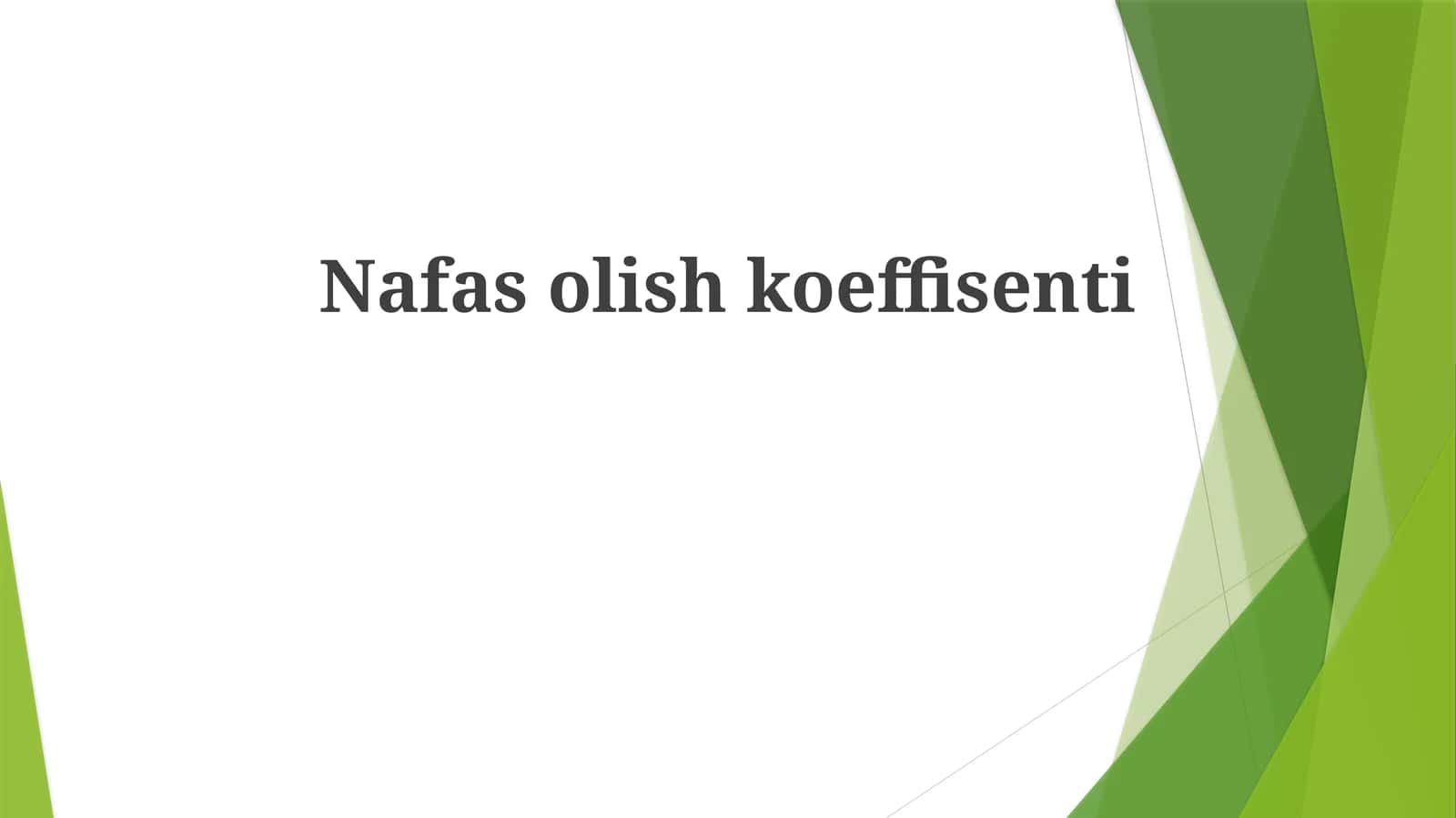 Nafasolishkoeffisenti 1