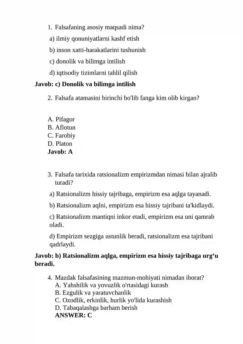 Falsafiy savollar