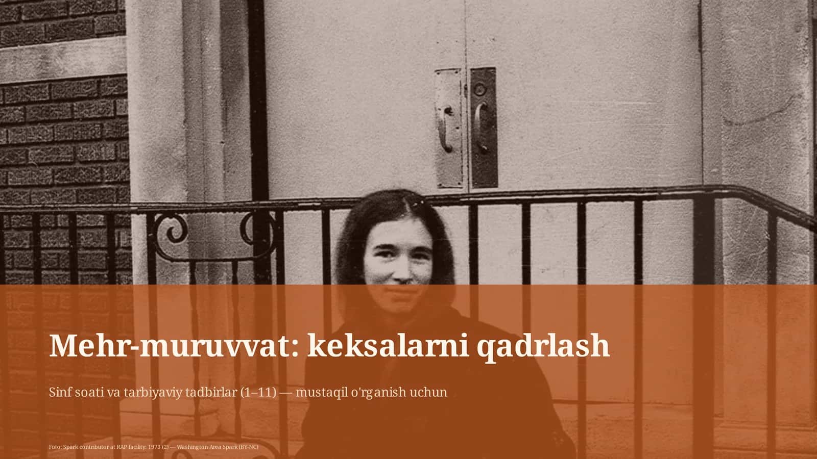 Mehr-muruvvat: keksalarni qadrlash 1