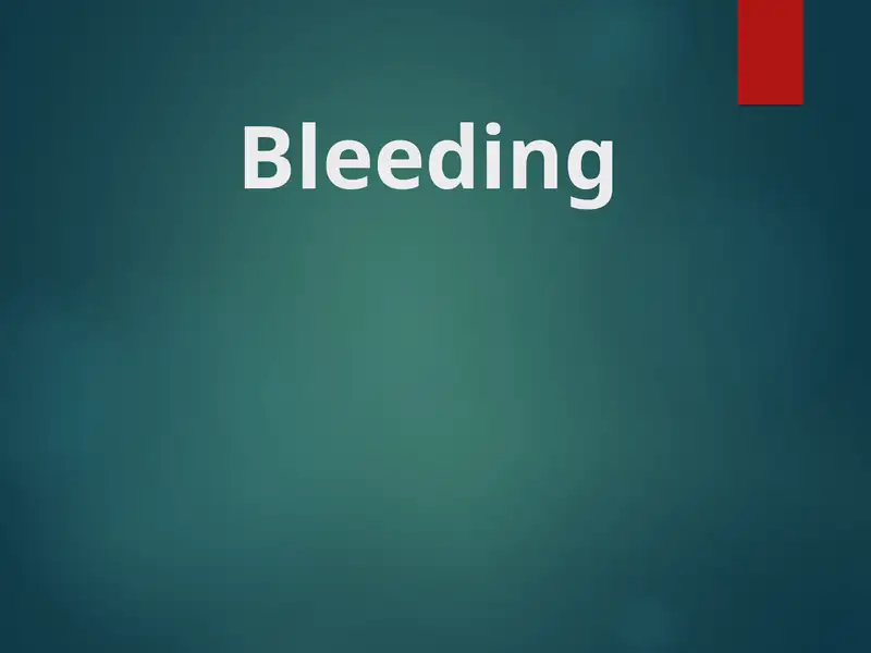 Bleeding 1