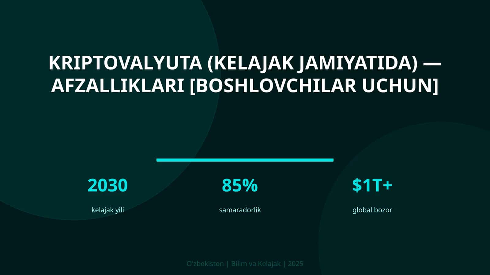KRIPTOVALYUTA (KELAJAK JAMIYATIDA) — AFZALLIKLARI [BOSHLOVCHILAR UCHUN] 1