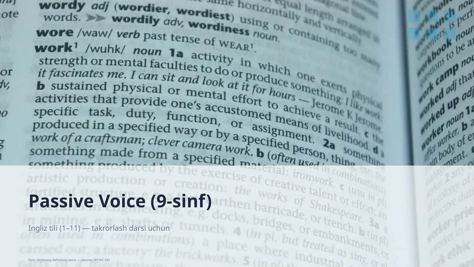 Passive Voice (9-sinf) 1