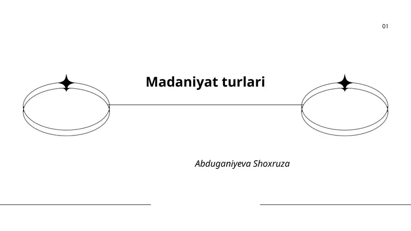 Madaniyat turlari 1