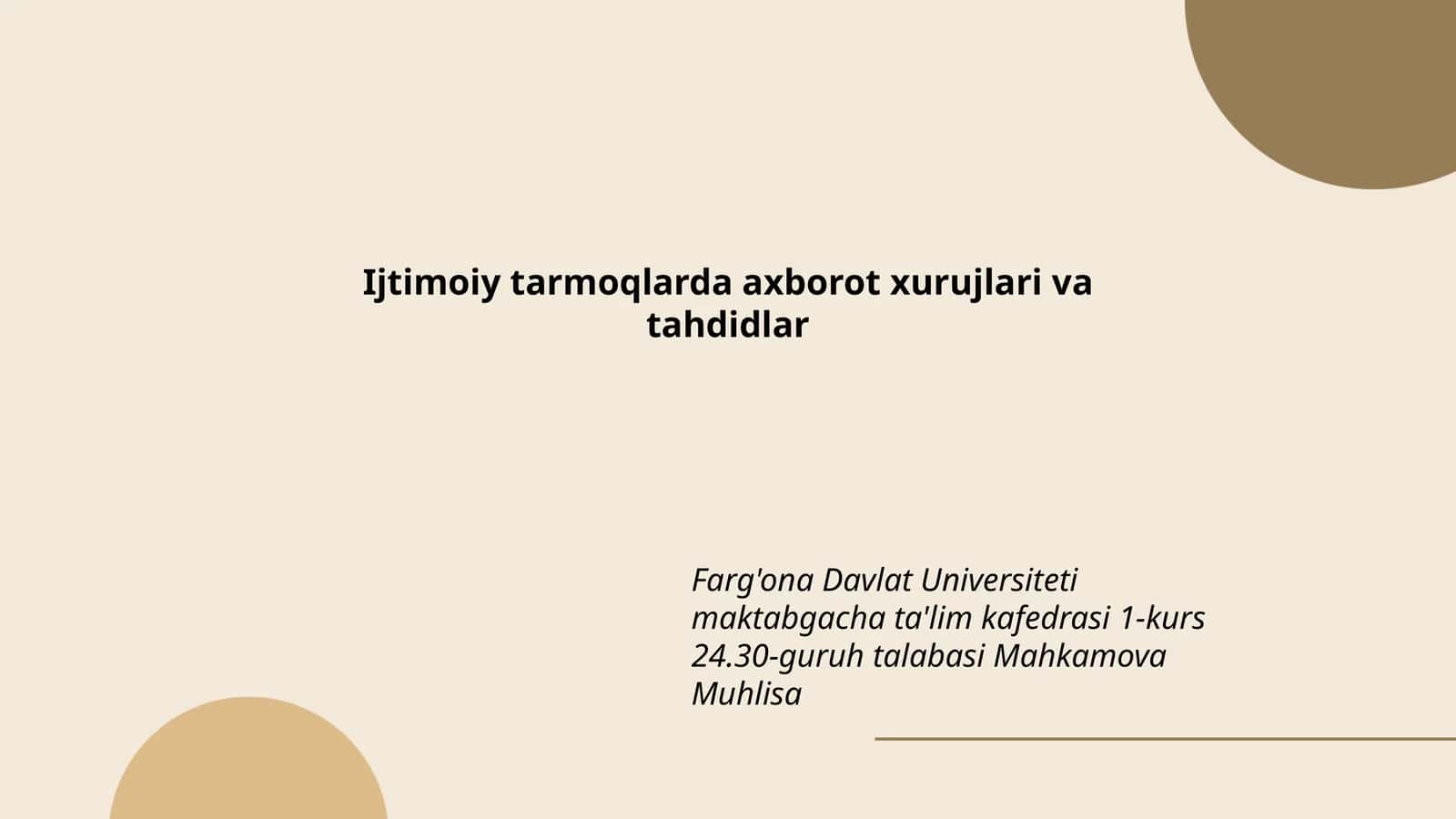 Ijtimoiy tarmoqlarda axborot xurujlari va tahdidlar 1