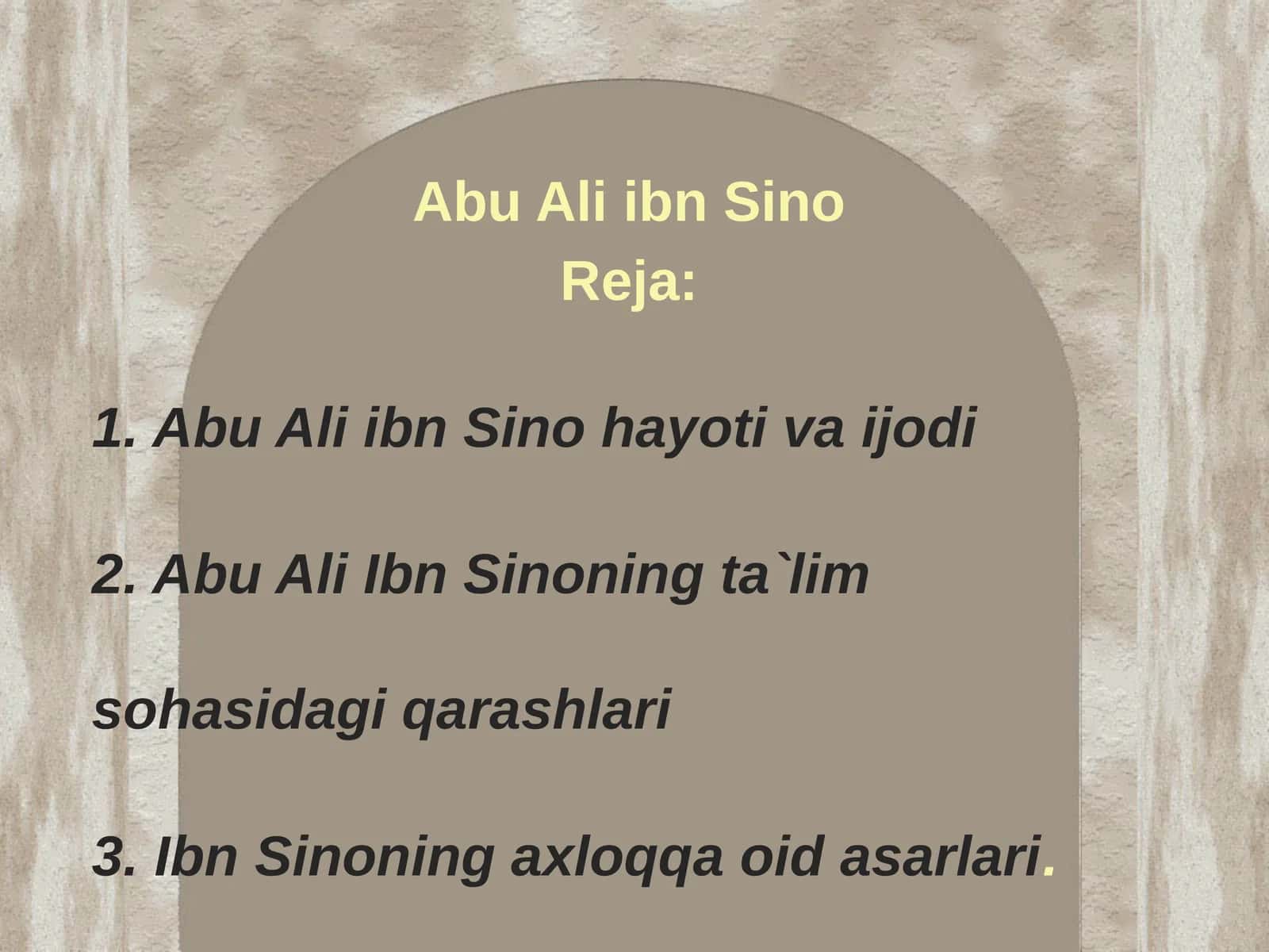 Abu Ali Ibn Sino 1