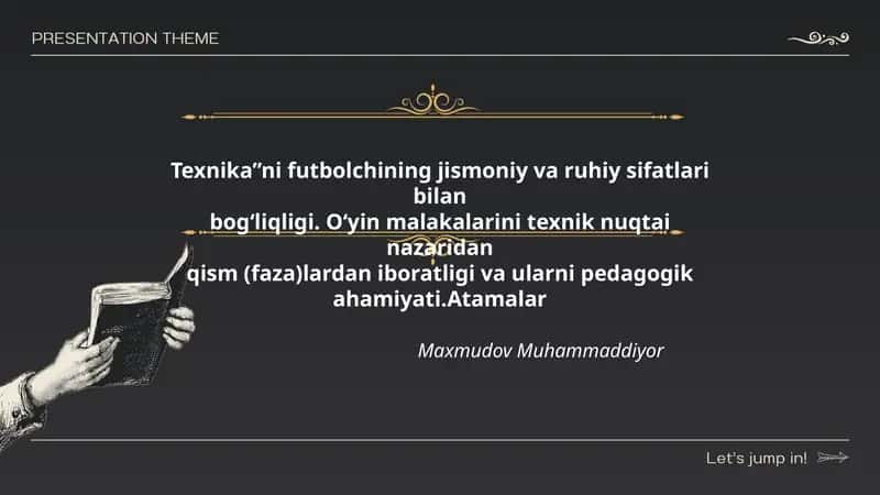 Texnika”ni futbolchining jismoniy va ruhiy sifatlari bilan bog‘liqligi 1