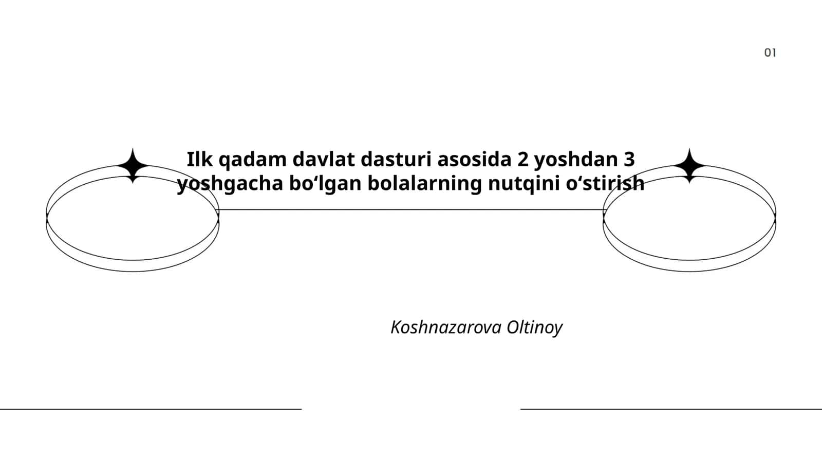 Ilk qadam davlat dasturi asosida 2 yoshdan 3 yoshgacha boʻlgan bolalarning nutqini oʻstirish 1