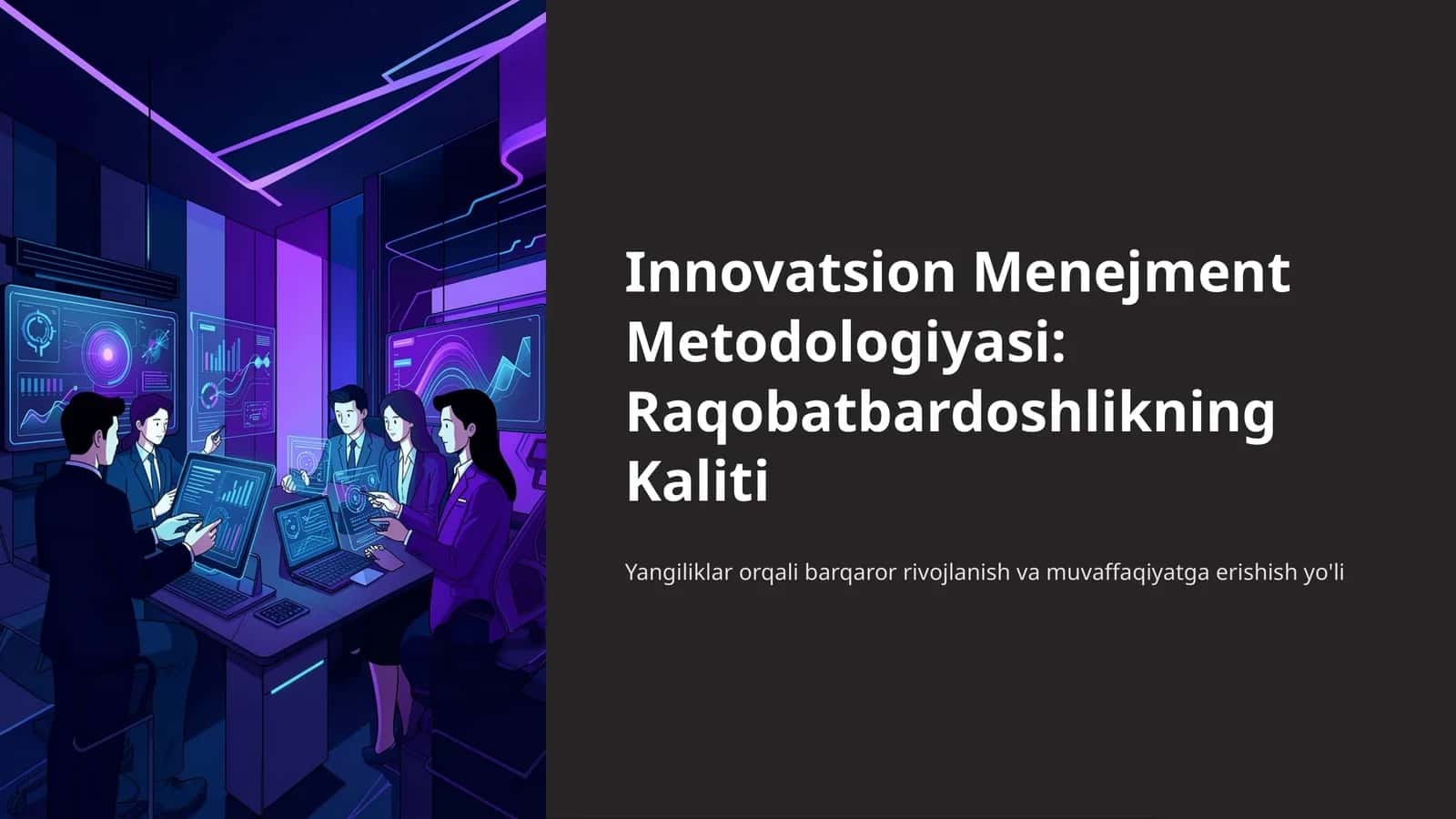 Innovatsion Menejment Metodologiyasi: Raqobatbardoshlikning Kaliti 1