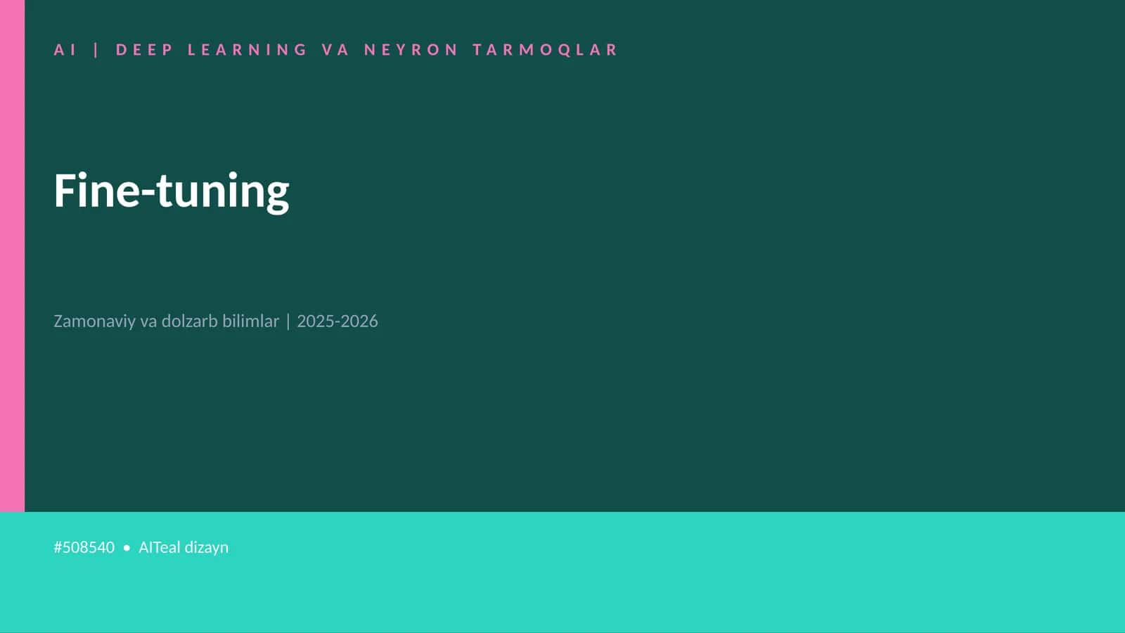 Fine-tuning 1