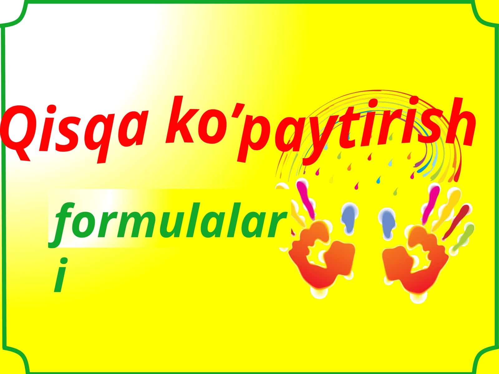formulalari 1