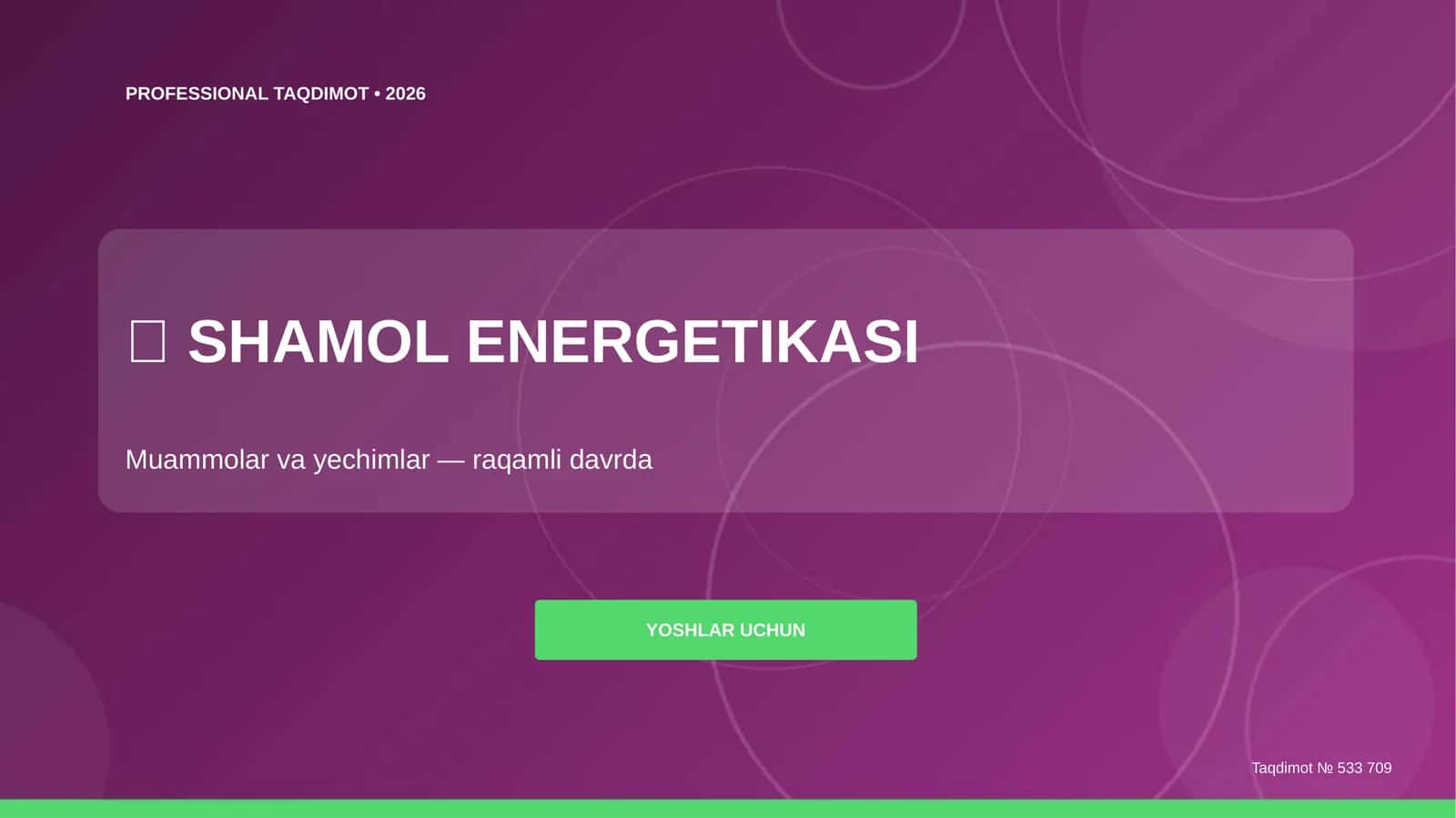 SHAMOL ENERGETIKASI 1