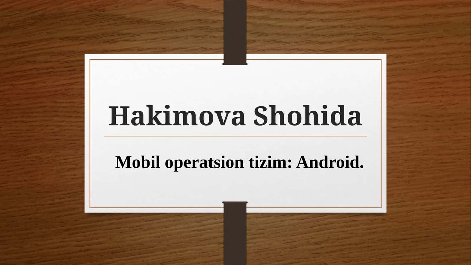 Android Operatsion Tizim Tarixi 1