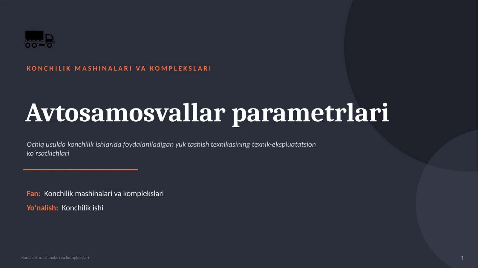 Konchilik mashinalari va komplexlari 1