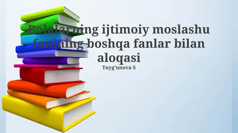 Ijtimoiy moslashuvning fanlararo xususiyatlari 1
