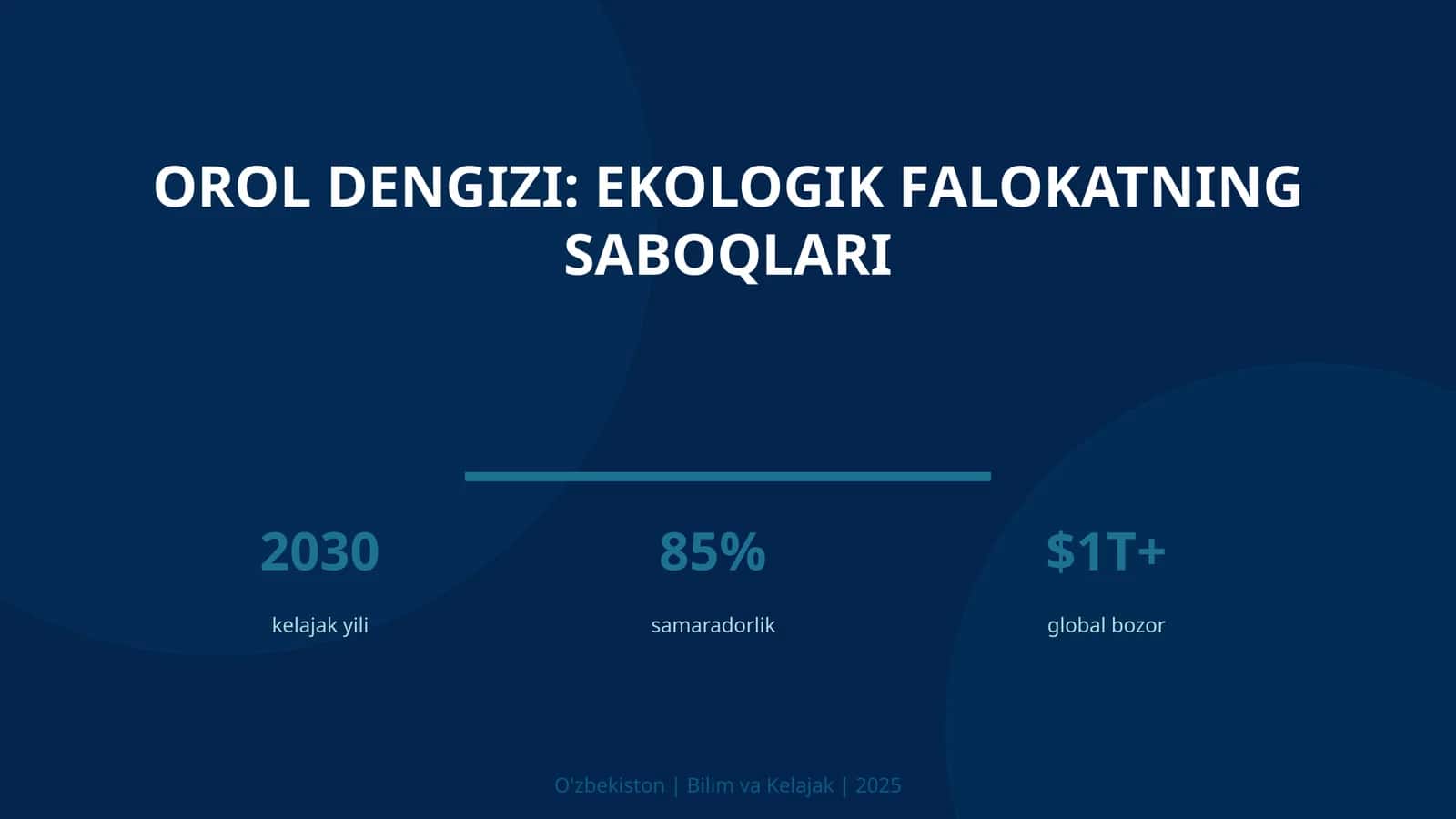 Orol dengizi: ekologik falokatning saboqlari 1