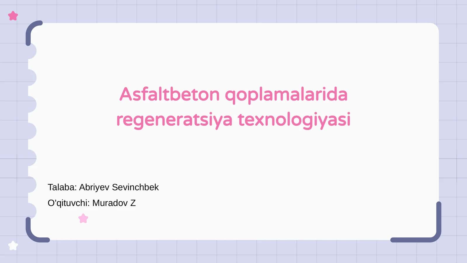 Asfaltbeton qoplamalarida regeneratsiya texnologiyasi 1