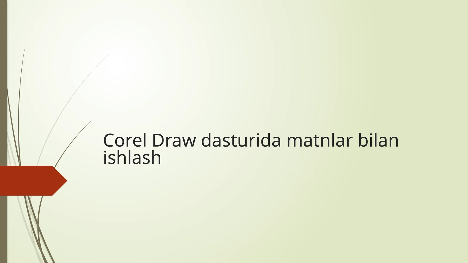 Corel Draw dasturida matnlar bilan ishlash 1