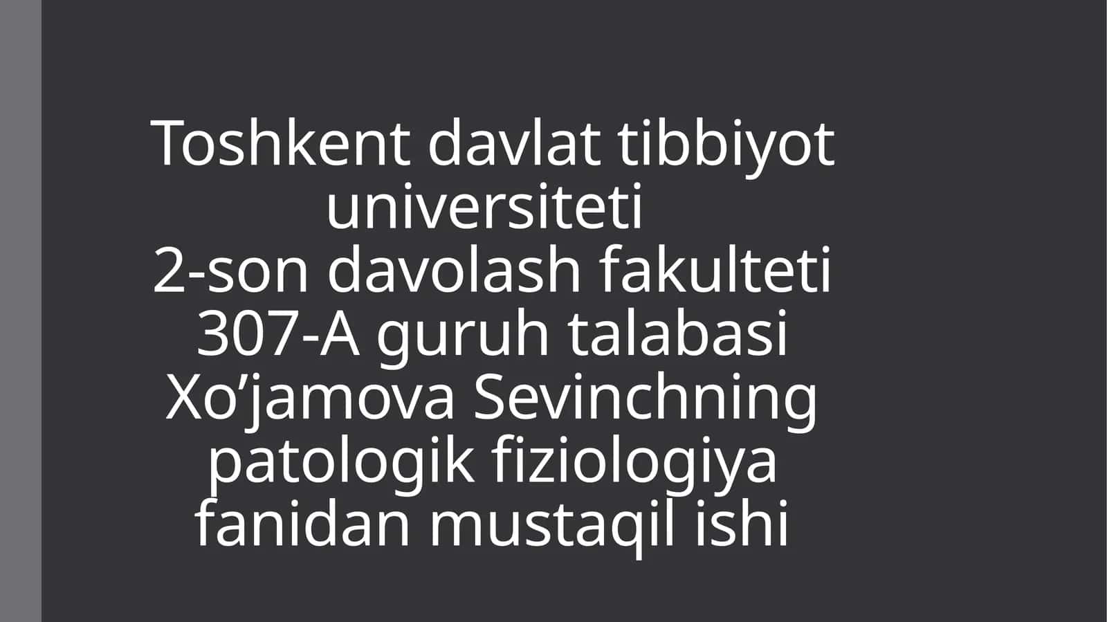 Ekstremal holatlar patofiziologiyasi 1